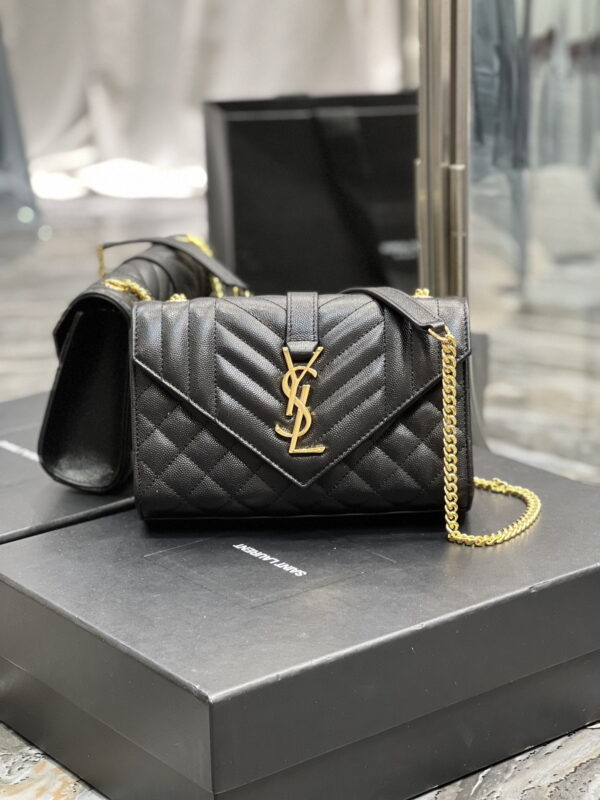 [REP 1:1] Saint Laurent Small Bag Black In Mix Matelasse For Women 8.2in/21cm YSL 600195BOW911000