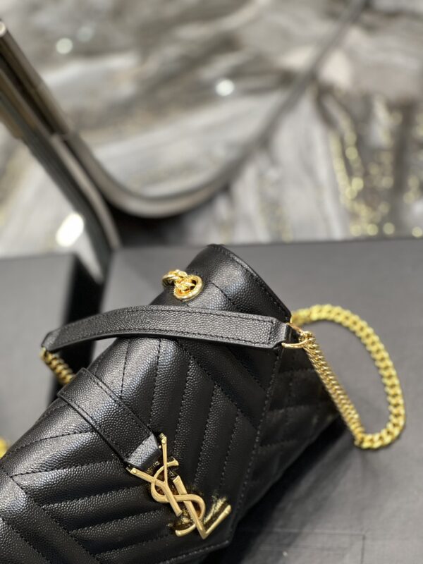 [REP 1:1] Saint Laurent Small Bag Black In Mix Matelasse For Women 8.2in/21cm YSL 600195BOW911000