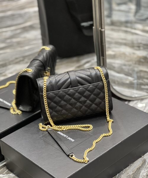 [REP 1:1] Saint Laurent Small Bag Black In Mix Matelasse For Women 8.2in/21cm YSL 600195BOW911000