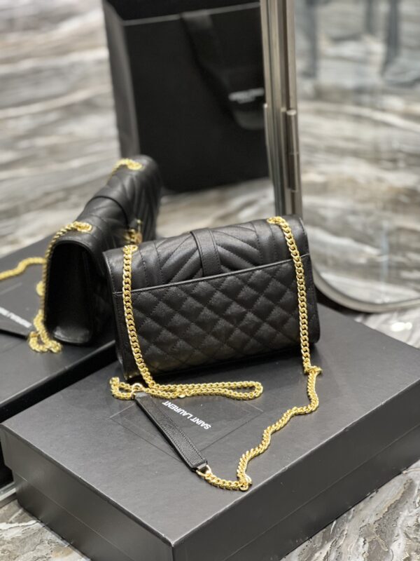 [REP 1:1] Saint Laurent Small Bag Black In Mix Matelasse For Women 8.2in/21cm YSL 600195BOW911000