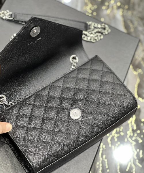 [REP 1:1] Saint Laurent Small Bag Black In Mix Matelasse For Women 8.2in/21cm YSL 600195BOW921000