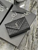 [REP 1:1] Saint Laurent Small Bag Black In Mix Matelasse For Women 8.2in/21cm YSL 600195BOW921000