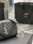 [REP 1:1] Saint Laurent Small Bag Black In Mix Matelasse For Women 8.2in/21cm YSL 600195BOW921000