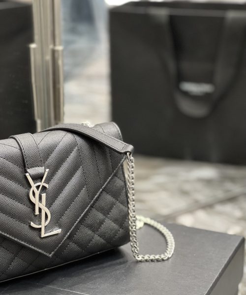 [REP 1:1] Saint Laurent Small Bag Black In Mix Matelasse For Women 8.2in/21cm YSL 600195BOW921000