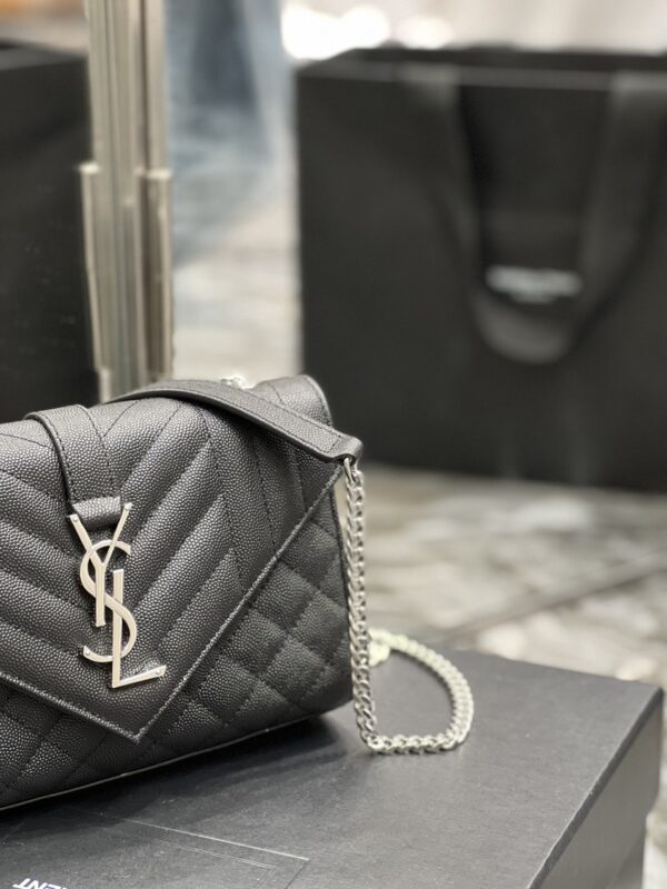 [REP 1:1] Saint Laurent Small Bag Black In Mix Matelasse For Women 8.2in/21cm YSL 600195BOW921000