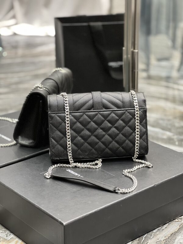 [REP 1:1] Saint Laurent Small Bag Black In Mix Matelasse For Women 8.2in/21cm YSL 600195BOW921000