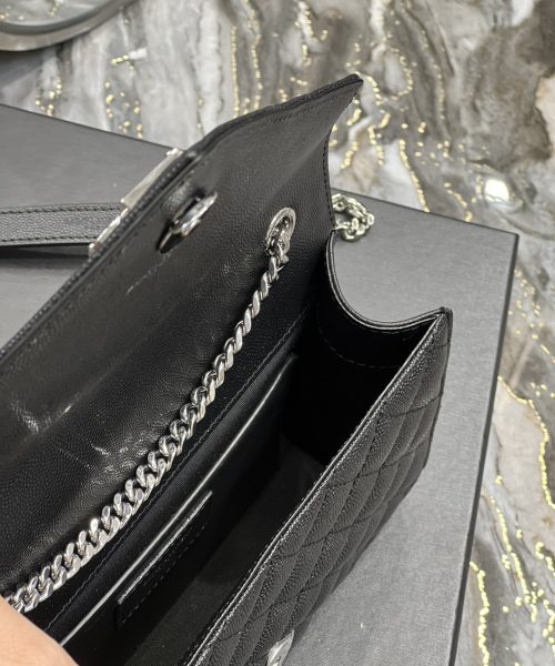 [REP 1:1] Saint Laurent Small Bag Black In Mix Matelasse For Women 8.2in/21cm YSL 600195BOW921000