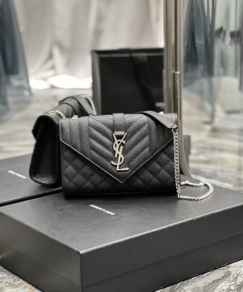 [REP 1:1] Saint Laurent Small Bag Black In Mix Matelasse For Women 8.2in/21cm YSL 600195BOW921000