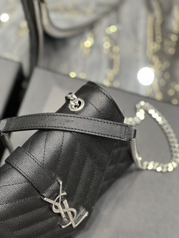 [REP 1:1] Saint Laurent Small Bag Black In Mix Matelasse For Women 8.2in/21cm YSL 600195BOW921000