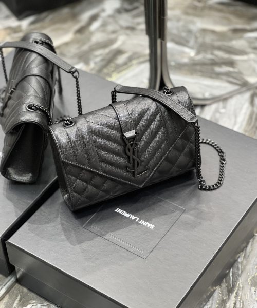 [REP 1:1] Saint Laurent Small Bag Black In Mix Matelasse For Women 8.2in/21cm YSL 600195BOW981000