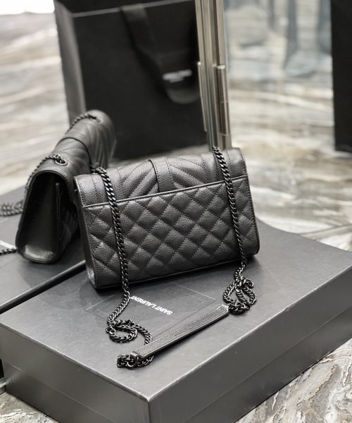 [REP 1:1] Saint Laurent Small Bag Black In Mix Matelasse For Women 8.2in/21cm YSL 600195BOW981000