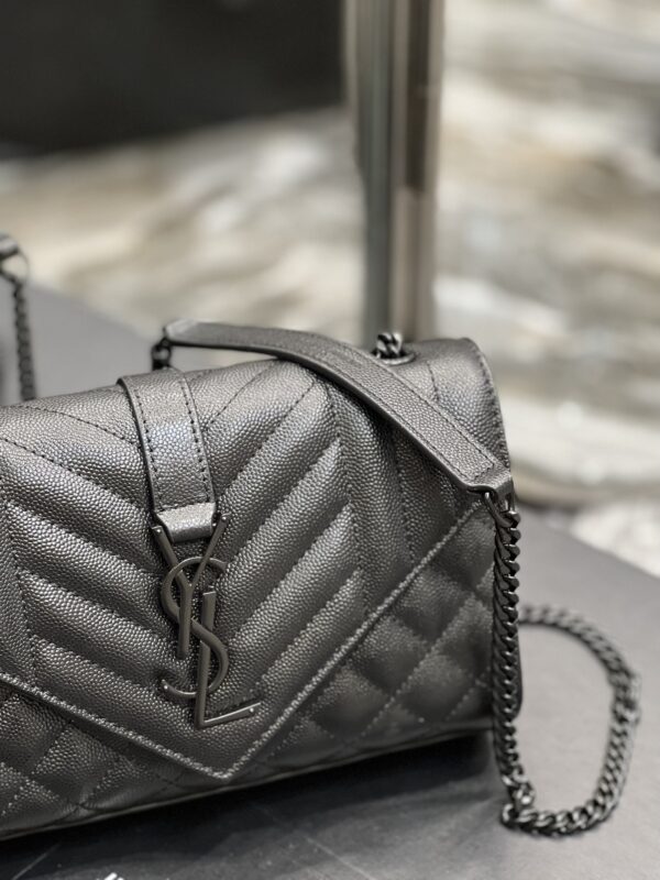 [REP 1:1] Saint Laurent Small Bag Black In Mix Matelasse For Women 8.2in/21cm YSL 600195BOW981000