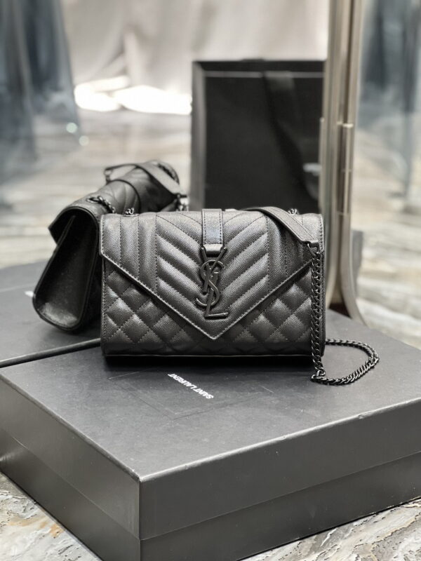 [REP 1:1] Saint Laurent Small Bag Black In Mix Matelasse For Women 8.2in/21cm YSL 600195BOW981000