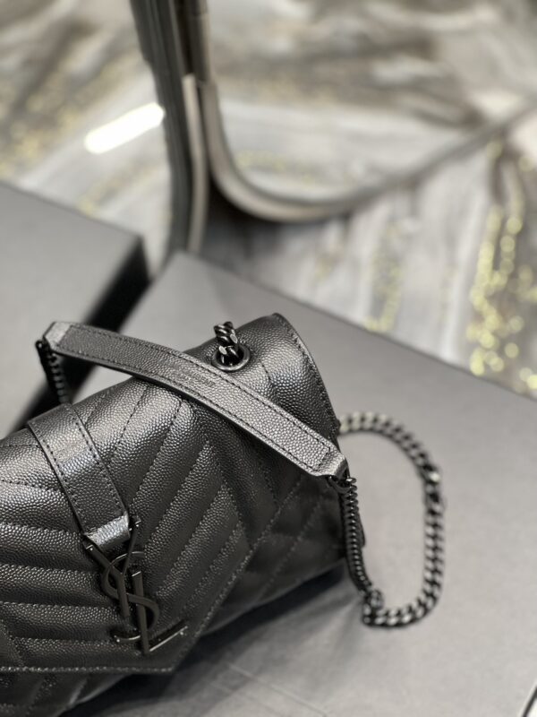 [REP 1:1] Saint Laurent Small Bag Black In Mix Matelasse For Women 8.2in/21cm YSL 600195BOW981000