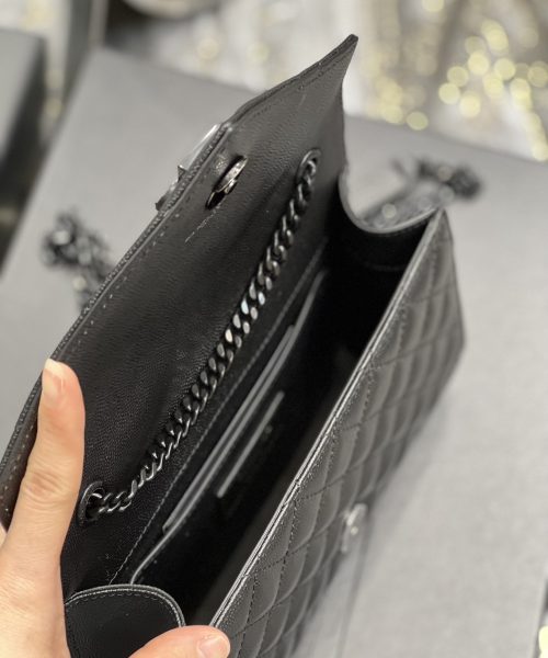 [REP 1:1] Saint Laurent Small Bag Black In Mix Matelasse For Women 8.2in/21cm YSL 600195BOW981000