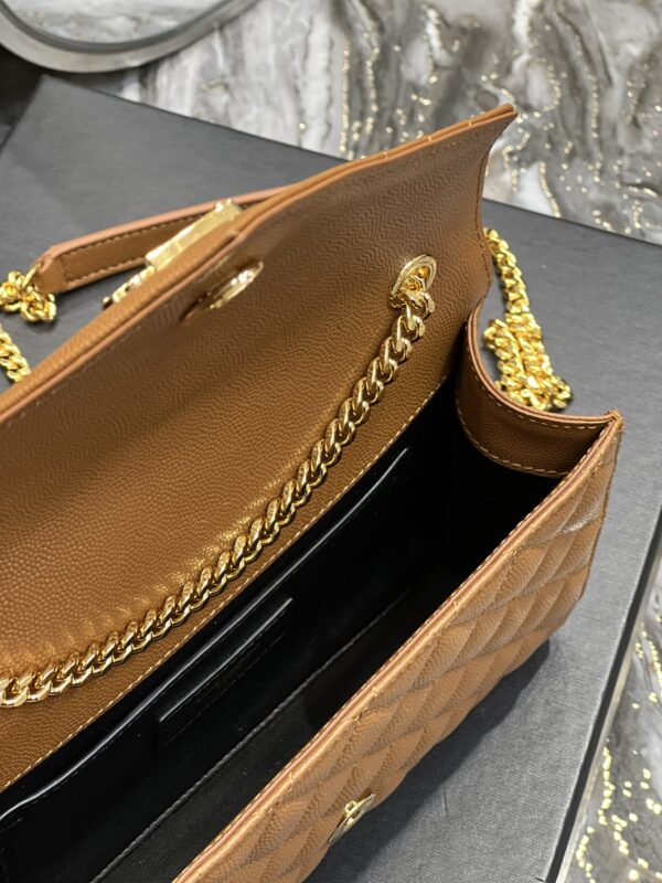 [REP 1:1] Saint Laurent Small Bag Dark Natural In Mix Matelasse For Women 8.2in/21cm YSL 600195BOW919207