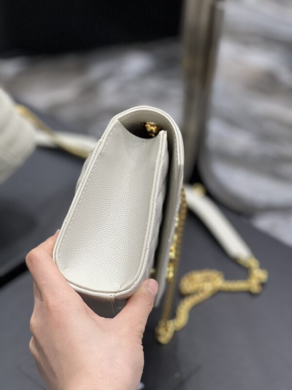 [REP 1:1] Saint Laurent Small Bag White In Mix Matelasse For Women 8.2in/21cm YSL 600195BOW919207