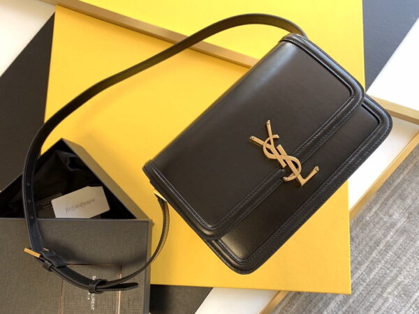 [REP 1:1] Saint Laurent Solferino Medium Satchel Bag In Box Black With Gold Hardware For Women 9in/23cm YSL 6343050SX0W1000