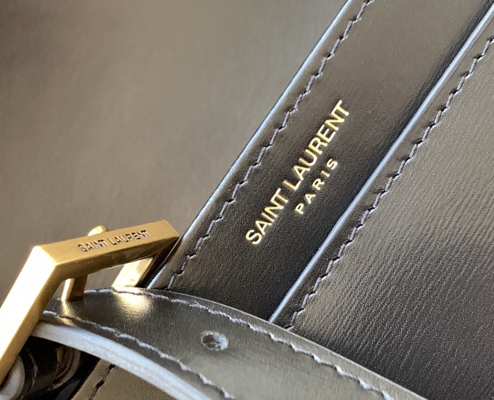 [REP 1:1] Saint Laurent Solferino Medium Satchel Bag In Box Black With Gold Hardware For Women 9in/23cm YSL 6343050SX0W1000