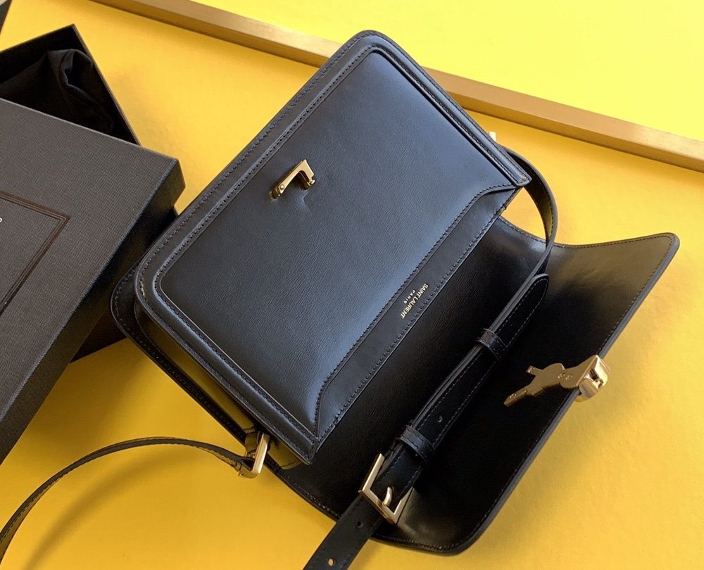 [REP 1:1] Saint Laurent Solferino Medium Satchel Bag In Box Black With Gold Hardware For Women 9in/23cm YSL 6343050SX0W1000