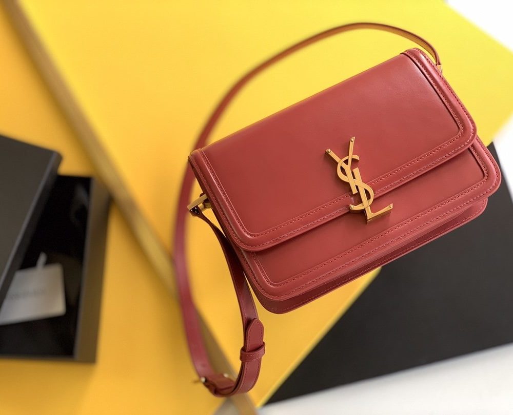 [REP 1:1] Saint Laurent Solferino Medium Satchel Bag In Box Red With Gold Hardware For Women 9in/23cm YSL 6343050SX0W6805