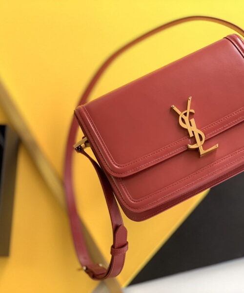 [REP 1:1] Saint Laurent Solferino Medium Satchel Bag In Box Red With Gold Hardware For Women 9in/23cm YSL 6343050SX0W6805