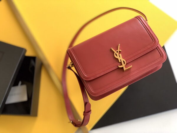 [REP 1:1] Saint Laurent Solferino Medium Satchel Bag In Box Red With Gold Hardware For Women 9in/23cm YSL 6343050SX0W6805
