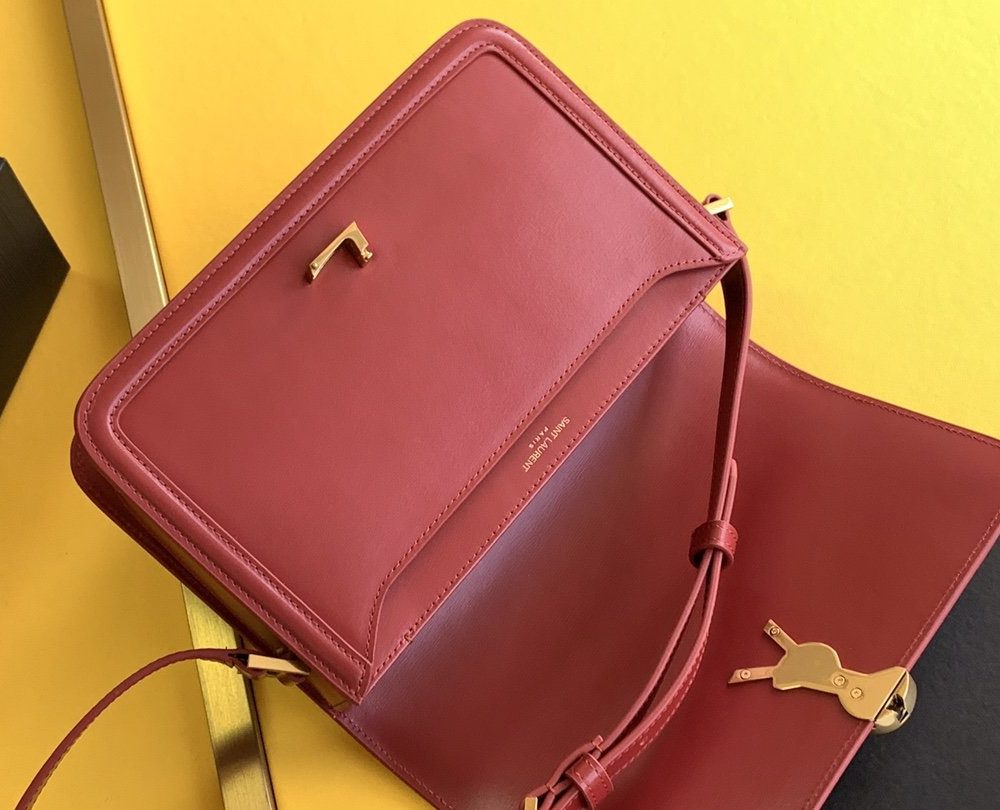 [REP 1:1] Saint Laurent Solferino Medium Satchel Bag In Box Red With Gold Hardware For Women 9in/23cm YSL 6343050SX0W6805