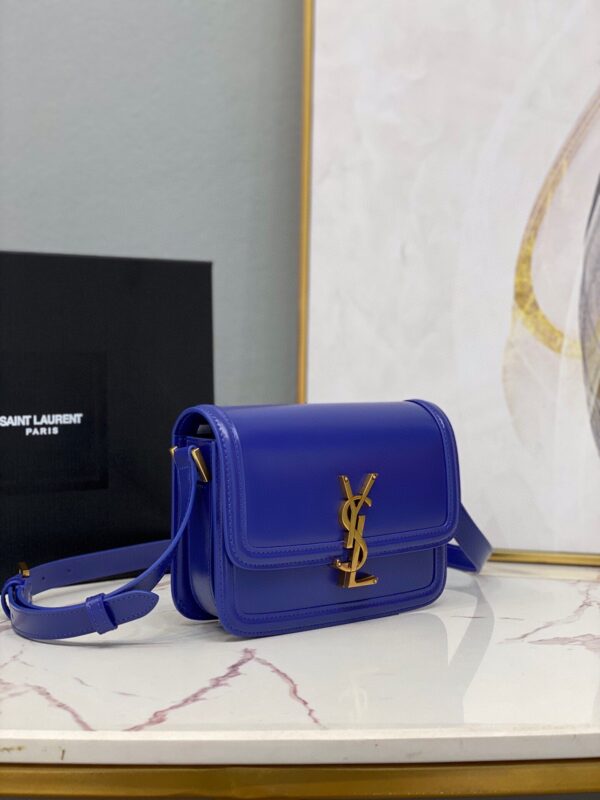 [REP 1:1] Saint Laurent Solferino Medium Satchel In Box Navy Blue For Women 9in/23cm YSL 6343050SX0W4147