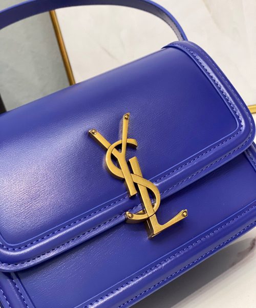 [REP 1:1] Saint Laurent Solferino Medium Satchel In Box Navy Blue For Women 9in/23cm YSL 6343050SX0W4147