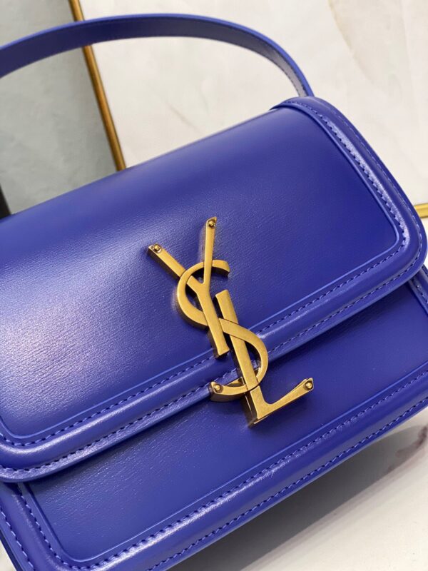 [REP 1:1] Saint Laurent Solferino Medium Satchel In Box Navy Blue For Women 9in/23cm YSL 6343050SX0W4147