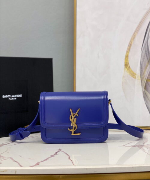 [REP 1:1] Saint Laurent Solferino Medium Satchel In Box Navy Blue For Women 9in/23cm YSL 6343050SX0W4147