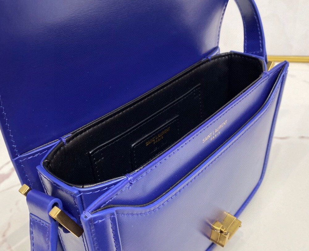 [REP 1:1] Saint Laurent Solferino Medium Satchel In Box Navy Blue For Women 9in/23cm YSL 6343050SX0W4147