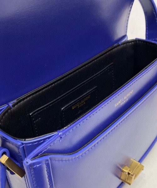 [REP 1:1] Saint Laurent Solferino Medium Satchel In Box Navy Blue For Women 9in/23cm YSL 6343050SX0W4147