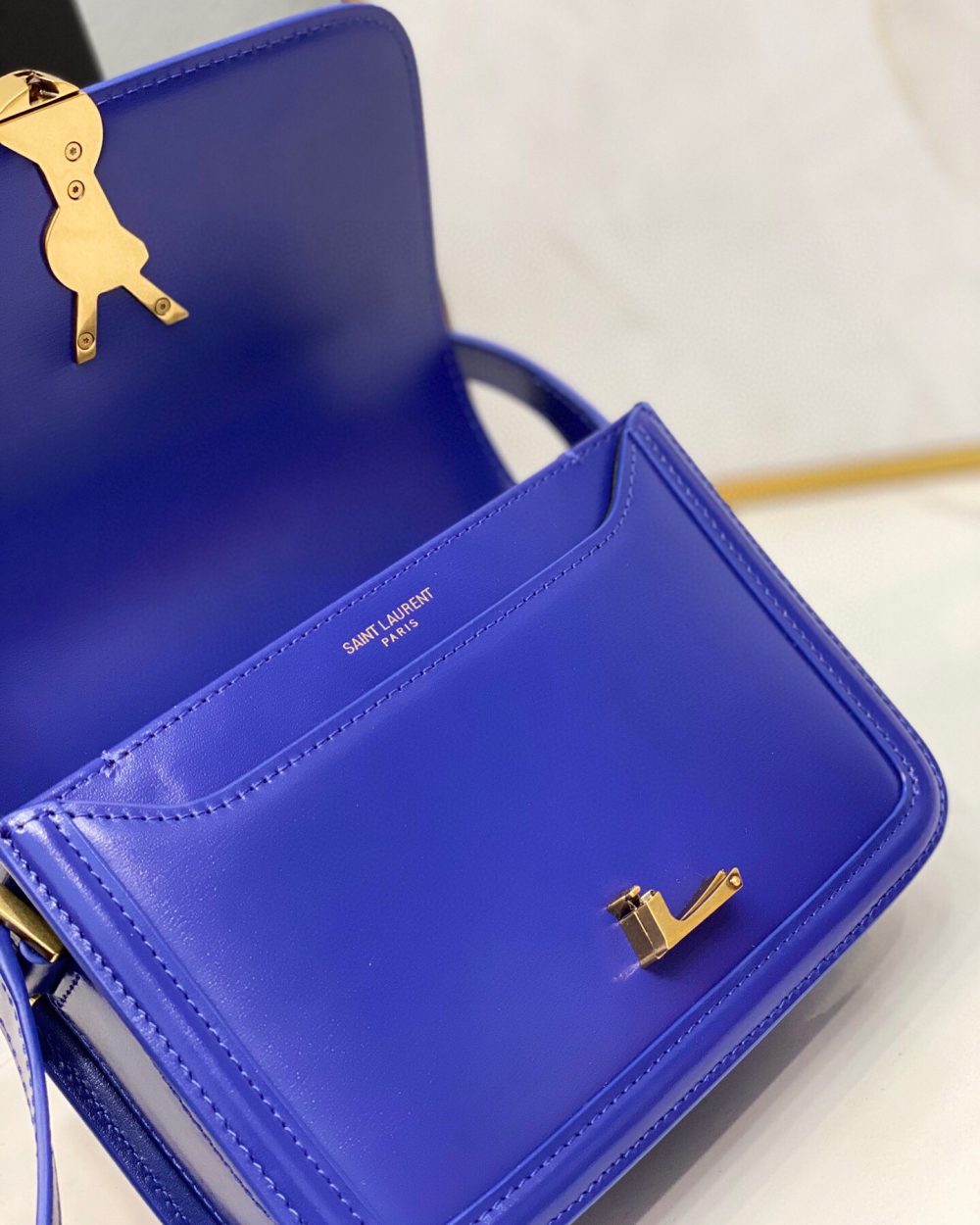 [REP 1:1] Saint Laurent Solferino Medium Satchel In Box Navy Blue For Women 9in/23cm YSL 6343050SX0W4147