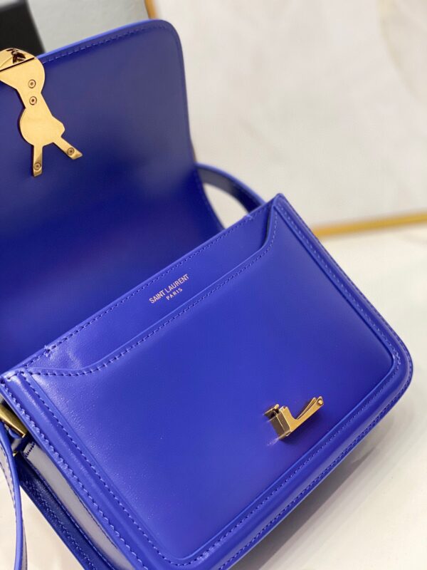 [REP 1:1] Saint Laurent Solferino Medium Satchel In Box Navy Blue For Women 9in/23cm YSL 6343050SX0W4147