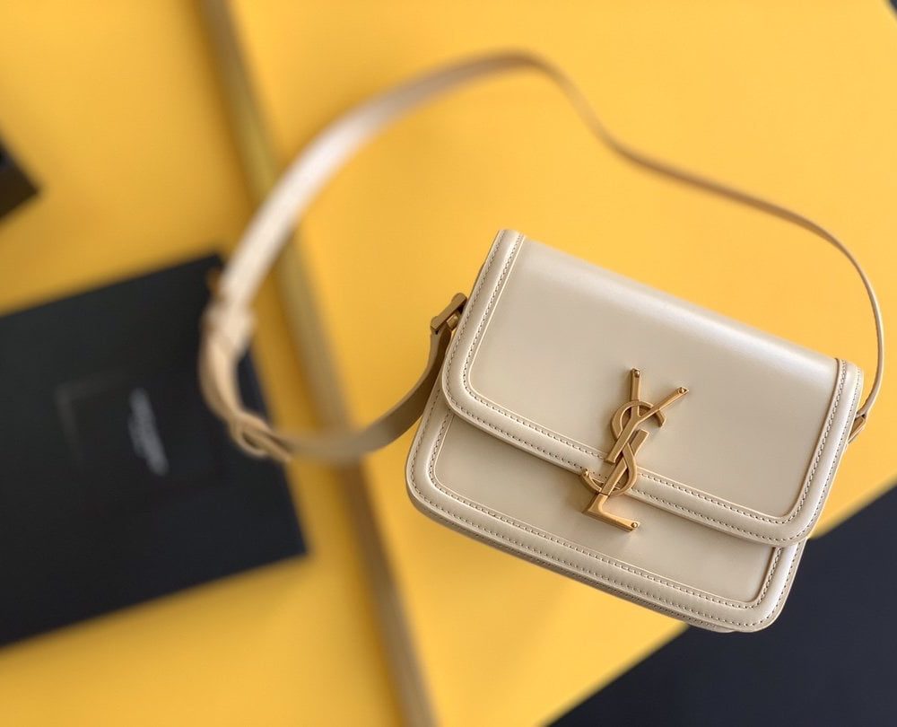 [REP 1:1] Saint Laurent Solferino Small Satchel Bag Beige In Box With Gold Hardware 7.4in/19cm YSl 6343060SX0W9207