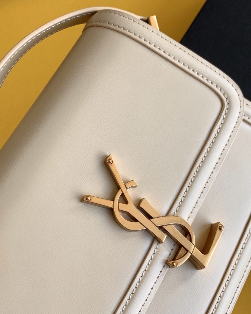 [REP 1:1] Saint Laurent Solferino Small Satchel Bag Beige In Box With Gold Hardware 7.4in/19cm YSl 6343060SX0W9207