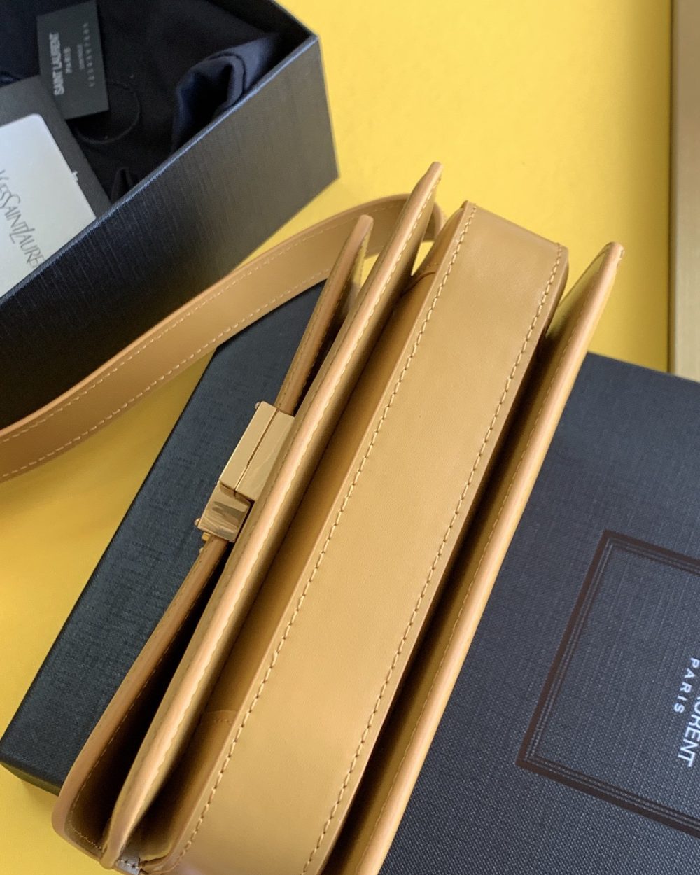 [REP 1:1] Saint Laurent Solferino Small Satchel Bag Brown In Box 7.4in/19cm YSl