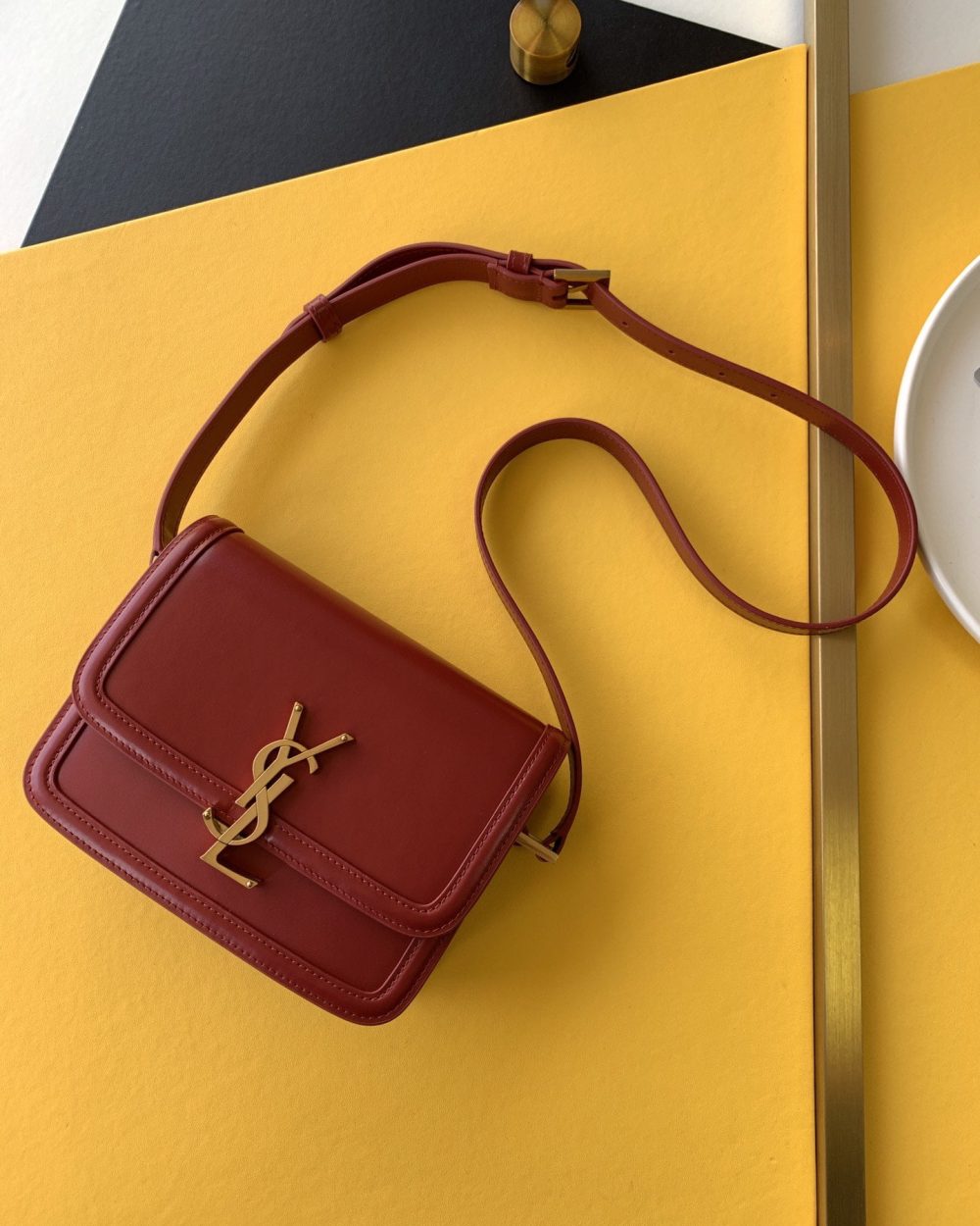 [REP 1:1] Saint Laurent Solferino Small Satchel Bag Red In Box With Gold Hardware 7.4in/19cm YSl 6343060SX0W6805