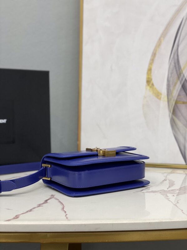 [REP 1:1] Saint Laurent Solferino Small Satchel In Box Blue For Women  7.4in/19cm YSL