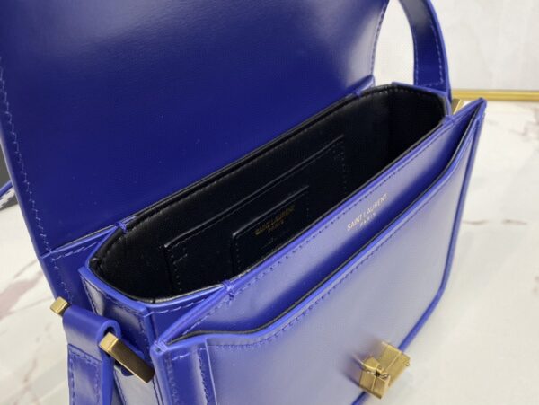 [REP 1:1] Saint Laurent Solferino Small Satchel In Box Blue For Women  7.4in/19cm YSL