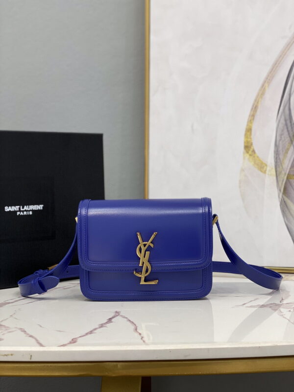 [REP 1:1] Saint Laurent Solferino Small Satchel In Box Blue For Women  7.4in/19cm YSL