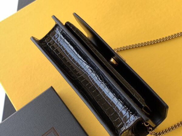 [REP 1:1] Saint Laurent Sunset Chain Bag With Gold Hardware For Women 7.4in/19cm YSL 533026DND1J1000
