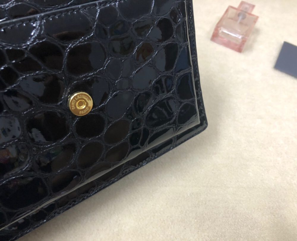 [REP 1:1] Saint Laurent Sunset Chain Wallet Black For Women 8.2in/21cm YSL