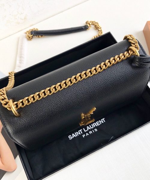 [REP 1:1] Saint Laurent Sunset Medium Chain Bag Black For Women 8.6in/22cm YSL 442906D420W1000
