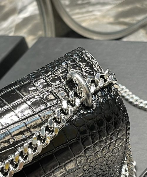 [REP 1:1] Saint Laurent Sunset Medium Chain Bag Black For Women 8.6in/22cm YSL 442906DND0U1000