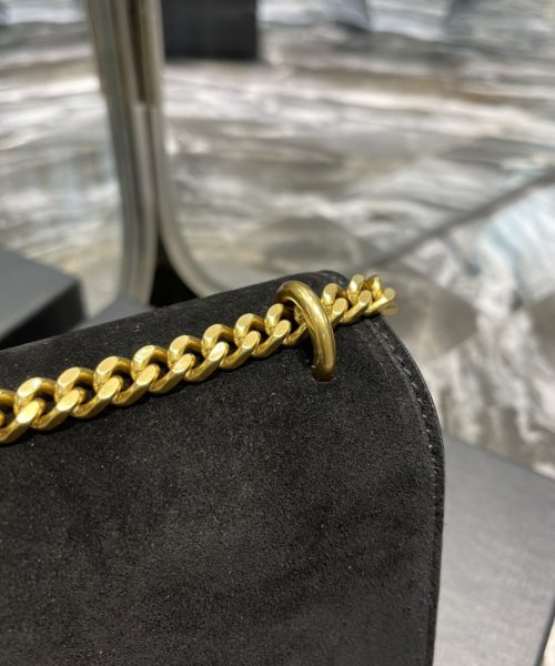 [REP 1:1] Saint Laurent Sunset Medium Chain Bag Black For Women 9.8in/22cm YSL