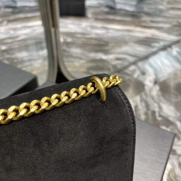 [REP 1:1] Saint Laurent Sunset Medium Chain Bag Black For Women 9.8in/22cm YSL