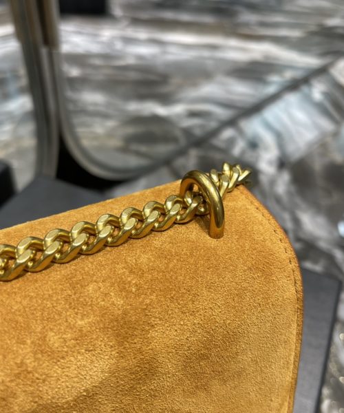 [REP 1:1] Saint Laurent Sunset Medium Chain Bag Brown For Women 9.8in/22cm YSL